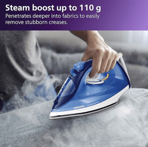 Philips Steam Iron GC2145/20 – 2200-watt, From Worlds No.1 Ironing Brand*, Scratch resistant ceramic soleplate, Steam Rate of up to 30 g/min, 110 g steam boost, Drip stop technology - Image 2